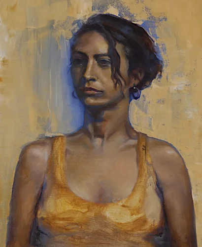 Ilary dorata, olio su tela, cm 35x45