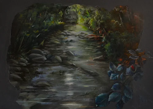 Il testimone nascosto, oil on panel, cm 50x70
