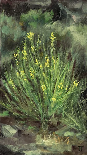 Gorse - olio su pannello - cm 20x35