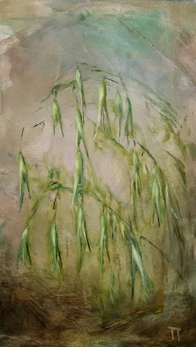Wild oat - olio su pannello - cm 20x35