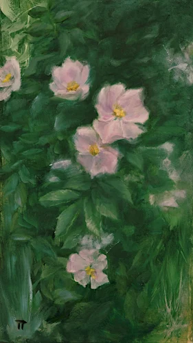 Wild Rose - olio su pannello - cm 20x35