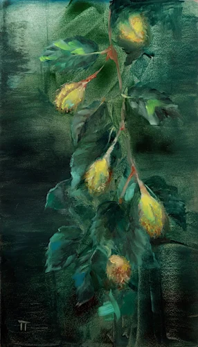 Beech - olio su pannello - cm 20x35