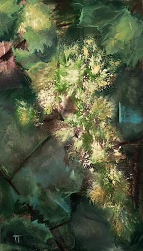 Vine - olio su pannello - cm 20x35